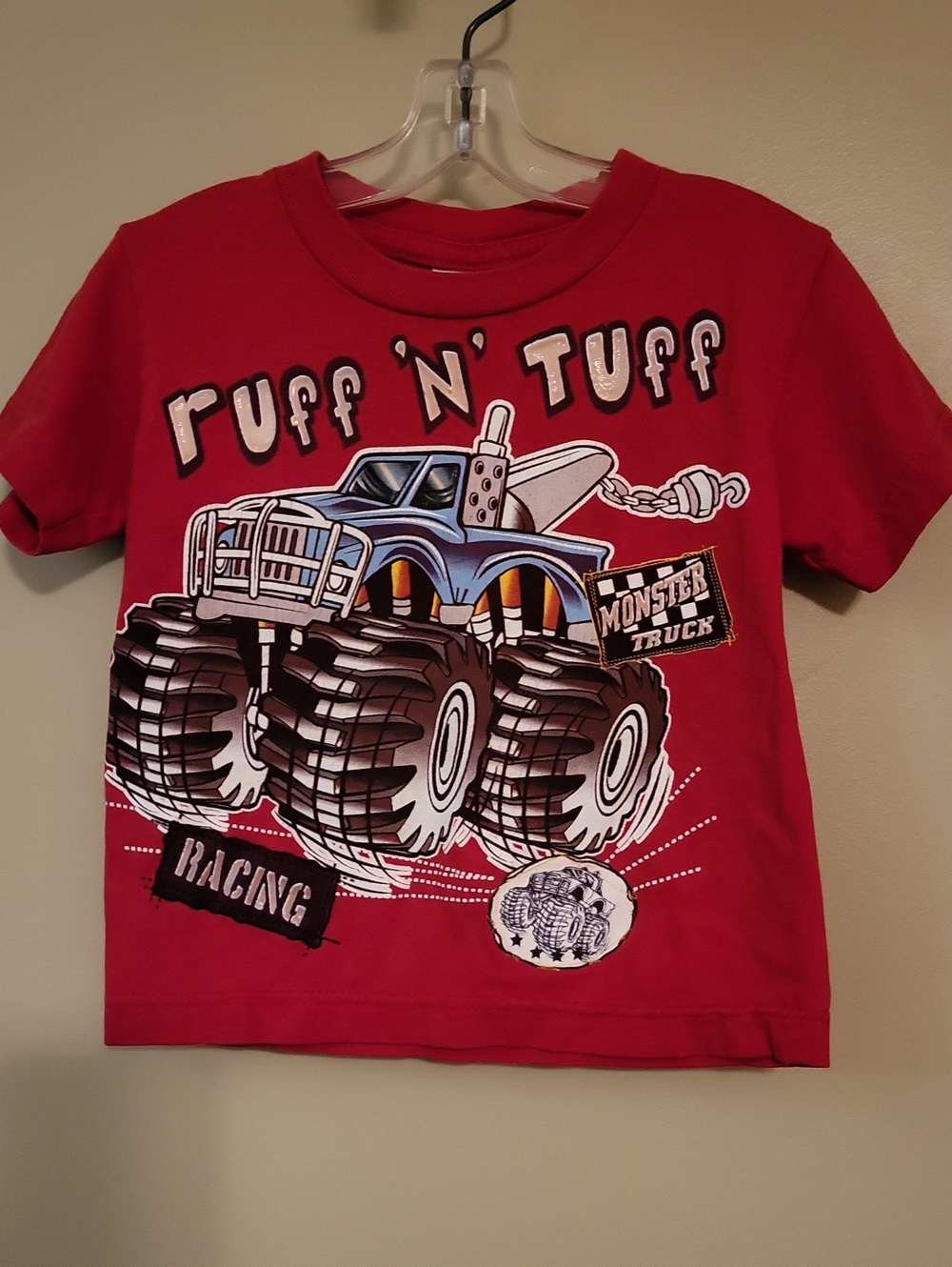 Ruff 'N' Tuff red monster truck tee shirt